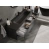 Mexen Orio meuble de salle de bains 160 cm avec lavabo Vela, 2 tiroirs, noir mat - 91A10-16047-2-BFF71-W23M71