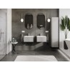 Mexen Rivel armoire de salle de bain 50 cm avec lavabo Otis, 1 tiroir, rainuré, gris mat/blanc mat - 91A20-05023-1-BF62-W18M01