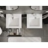 Mexen Rivel armoire de salle de bain 50 cm avec lavabo Otis, 1 tiroir, rainurée, graphite mat/blanc mat