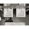 Mexen Rivel meuble de salle de bains 50 cm avec lavabo Otis, 1 tiroir, cannelé, graphite mat/blanc mat