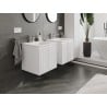 Mexen Rivel armoire de salle de bain 50 cm avec lavabo Vela, 1 tiroir, rainuré, blanc mat - 91A20-05047-1-BF01-W23M01