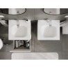 Mexen Rivel armoire de salle de bain 50 cm avec lavabo Vela, 1 tiroir, rainuré, blanc mat - 91A20-05047-1-BF01-W23M01
