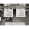 Mexen Rivel armoire de salle de bains 50 cm avec lavabo Vela, 1 tiroir, rainuré, gris mat/blanc mat - 91A20-05047-1-BF62-W23M01