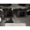 Mexen Rivel armoire de salle de bain 50 cm avec lavabo Vela, 1 tiroir, rainuré, noir mat - 91A20-05047-1-BF71-W23M71