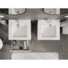 Mexen Rivel meuble de salle de bain 50 cm avec lavabo Otis, 2 tiroirs, rainuré, blanc mat - 91A20-05047-2-BFF01-W18M01