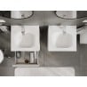 Mexen Rivel armoire de salle de bains 50 cm avec lavabo Vela, 2 tiroirs, rainurée, blanc mat - 91A20-05047-2-BFF01-W23M01