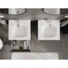 Mexen Rivel meuble de salle de bain 50 cm avec lavabo Vela, 2 tiroirs, rainuré, graphite mat/blanc mat