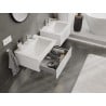 Mexen Rivel meuble de salle de bain 60 cm avec lavabo Otis, 1 tiroir, rainuré, blanc mat - 91A20-06023-1-BF01-W18M01