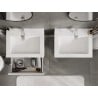 Mexen Rivel meuble de salle de bain 60 cm avec lavabo Otis, 1 tiroir, rainuré, blanc mat - 91A20-06023-1-BF01-W18M01