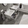 Mexen Rivel meuble de salle de bain 60 cm avec lavabo Otis, 1 tiroir, rainuré, gris mat/blanc mat - 91A20-06023-1-BF62-W18M01