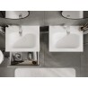 Mexen Rivel armoire de salle de bains 60 cm avec lavabo Vela, 1 tiroir, rainuré, gris mat/blanc mat - 91A20-06023-1-BF62-W23M01