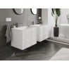 Mexen Rivel armoire de salle de bain 60 cm avec lavabo Otis, 2 tiroirs, rainuré, blanc mat - 91A20-06047-2-BFF01-W18M01