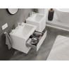 Mexen Rivel armoire de salle de bain 60 cm avec lavabo Otis, 2 tiroirs, rainuré, blanc mat - 91A20-06047-2-BFF01-W18M01