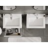 Mexen Rivel armoire de salle de bain 60 cm avec lavabo Otis, 2 tiroirs, rainuré, blanc mat - 91A20-06047-2-BFF01-W18M01