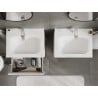 Mexen Rivel meuble de salle de bain 60 cm avec lavabo Vela, 2 tiroirs, rainuré, blanc mat - 91A20-06047-2-BFF01-W23M01