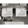 Mexen Rivel armoire de salle de bain 60 cm avec lavabo Vela, 2 tiroirs, rainurée, graphite mat/blanc mat -