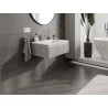 Mexen Rivel armoire de salle de bain 70 cm avec lavabo Otis, 1 tiroir, rainurée, gris mat/blanc mat - 91A20-07023-1-BF62-W18M01