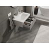 Mexen Rivel armoire de salle de bain 70 cm avec lavabo Otis, 1 tiroir, rainurée, gris mat/blanc mat - 91A20-07023-1-BF62-W18M01
