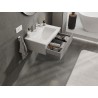 Mexen Rivel armoire de salle de bains 70 cm avec lavabo Otis, 1 tiroir, rainurée, gris mat/blanc mat