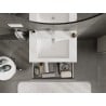 Mexen Rivel armoire de salle de bain 70 cm avec lavabo Otis, 1 tiroir, rainurée, gris mat/blanc mat - 91A20-07023-1-BF62-W18M01