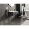 Mexen Rivel armoire de salle de bain 70 cm avec lavabo Otis, 1 tiroir, rainurée, graphite mat/blanc mat