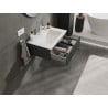 Mexen Rivel armoire de salle de bain 70 cm avec lavabo Otis, 1 tiroir, rainurée, graphite mat/blanc mat