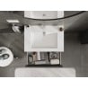 Mexen Rivel armoire de salle de bain 70 cm avec lavabo Otis, 1 tiroir, rainurée, graphite mat/blanc mat