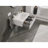 Mexen Rivel meuble de salle de bain 70 cm avec lavabo Vela, 1 tiroir, rainuré, blanc mat - 91A20-07023-1-BF01-W23M01
