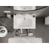 Mexen Rivel meuble de salle de bain 70 cm avec lavabo Vela, 1 tiroir, rainuré, blanc mat - 91A20-07023-1-BF01-W23M01