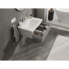 Mexen Rivel armoire de salle de bain 70 cm avec lavabo Vela, 1 tiroir, rainurée , gris mat/blanc mat