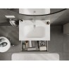 Mexen Rivel armoire de salle de bain 70 cm avec lavabo Vela, 1 tiroir, rainurée , gris mat/blanc mat