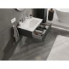 Mexen Rivel meuble de salle de bain 70 cm avec lavabo Vela, 1 tiroir, cannelé, graphite mat/blanc mat
