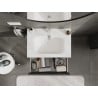 Mexen Rivel meuble de salle de bain 70 cm avec lavabo Vela, 1 tiroir, cannelé, graphite mat/blanc mat