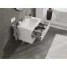 Mexen Rivel armoire de toilette 70 cm avec lavabo Otis, 2 tiroirs, rainurée, blanc mat - 91A20-07047-2-BFF01-W18M01