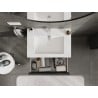 Mexen Rivel meuble de salle de bain 70 cm avec lavabo Otis, 2 tiroirs, rainuré, graphite mat/blanc mat -