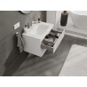 Mexen Rivel armoire de salle de bain 70 cm avec lavabo Vela, 2 tiroirs, rainurée, blanc mat - 91A20-07047-2-BFF01-W23M01