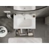Mexen Rivel meuble de salle de bain 70 cm avec lavabo Vela, 2 tiroirs, rainuré, gris mat/blanc mat - 91A20-07047-2-BFF62-W23M01