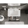 Mexen Rivel armoire de salle de bain 70 cm avec lavabo Vela, 2 tiroirs, rainurée, graphite mat/blanc mat -