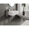 Mexen Rivel armoire de salle de bain 80 cm avec lavabo Otis, 1 tiroir, rainuré, blanc mat - 91A20-08023-1-BF01-W18M01