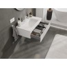 Mexen Rivel armoire de salle de bain 80 cm avec lavabo Otis, 1 tiroir, rainuré, blanc mat - 91A20-08023-1-BF01-W18M01