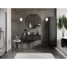Mexen Rivel meuble de salle de bain 80 cm avec lavabo Otis, 1 tiroir, rainuré, noir mat - 91A20-08023-1-BF71-W18M71