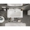 Mexen Rivel armoire de salle de bain 80 cm avec lavabo Vela, 1 tiroir, rainuré, blanc mat - 91A20-08023-1-BF01-W23M01