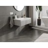 Mexen Rivel armoire de salle de bain 80 cm avec lavabo Vela, 1 tiroir, rainurée, gris mat/blanc mat - 91A20-08023-1-BF62-W23M01
