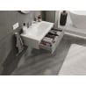 Mexen Rivel armoire de salle de bain 80 cm avec lavabo Vela, 1 tiroir, rainurée, gris mat/blanc mat - 91A20-08023-1-BF62-W23M01