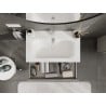 Mexen Rivel armoire de salle de bain 80 cm avec lavabo Vela, 1 tiroir, rainurée, gris mat/blanc mat - 91A20-08023-1-BF62-W23M01