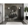 Mexen Rivel armoire de salle de bain 80 cm avec lavabo Vela, 1 tiroir, rainuré, noir mat - 91A20-08023-1-BF71-W23M71