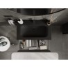 Mexen Rivel armoire de salle de bain 80 cm avec lavabo Vela, 1 tiroir, rainuré, noir mat - 91A20-08023-1-BF71-W23M71