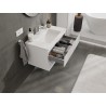 Mexen Rivel meuble de salle de bain 80 cm avec lavabo Otis, 2 tiroirs, rainuré, blanc mat - 91A20-08047-2-BFF01-W18M01