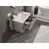 Mexen Rivel meuble de salle de bain 80 cm avec lavabo Otis, 2 tiroirs, rainuré, gris mat/blanc mat - 91A20-08047-2-BFF62-W18M01