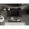 Mexen Rivel meuble de salle de bain 80 cm avec lavabo Otis, 2 tiroirs, rainuré, noir mat - 91A20-08047-2-BFF71-W18M71